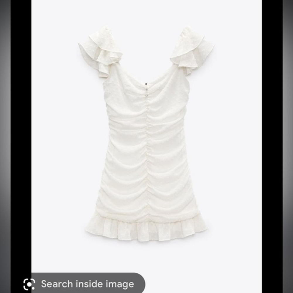 Zara Swiss dot draped dress - Picture 5 of 6